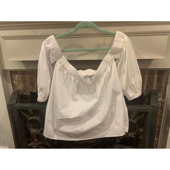 Milly cold shoulder women’s top, white, size medium - Picture 1 of 4